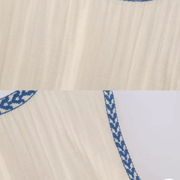 ⭐️HP! Vest embroidered with blue flowers. Size L. New! - Picture 7 of 10